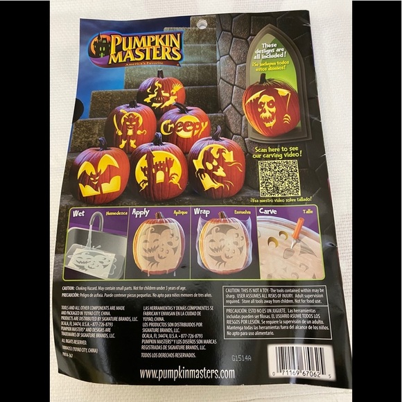 Pumpkin Masters Carving Kit Pattern Book NIP - Picture 4 of 4